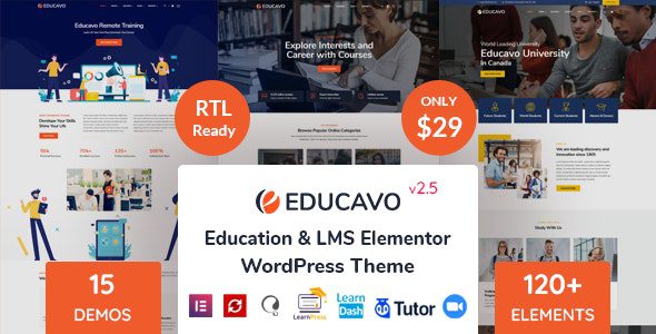 Educavo 3.1.8 – Education WordPress Theme