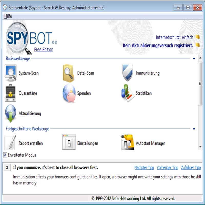 Spybot - Search & Destroy- تواجه الأجهزة الإلكترونية اليوم تهديدات متزايدة من برامج التجسس التي تُصمم لجمع بيانات المستخدمين ومراقبة نشاطاتهم الرقمية دون إذنهم. هذه التهديدات لا تؤثر فقط على الأفراد، بل تمتد إلى المؤسسات التي قد تعاني من تسريب معلومات حساسة. في ظل هذا الواقع، يقدم برنامج Spybot - Search & Destroy حلاً شاملاً وفعالاً لمكافحة هذه التهديدات، مما يجعله خيارًا موثوقًا للأفراد والشركات على حد سواء.